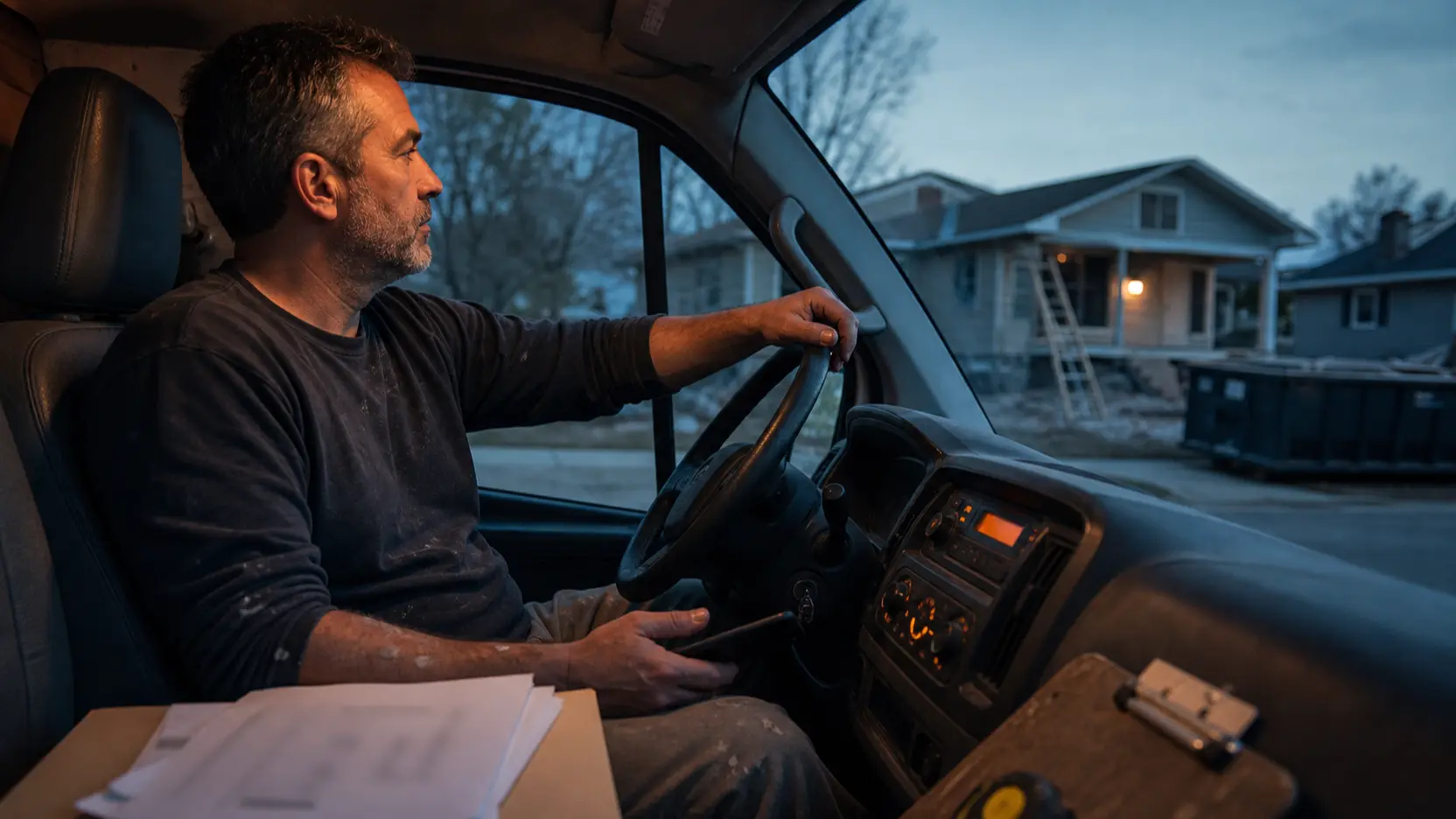 A trades person using client communication scripts to improve their review ratings