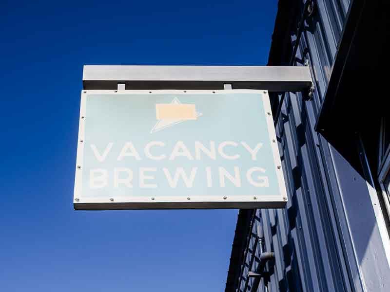 Vacancy Brewing Sign along St Elmo Rd in South Austin