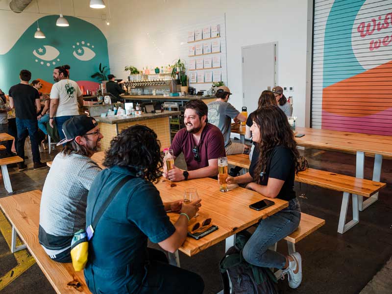 Large tables for board games, working from home, or hanging with friends in South Austin