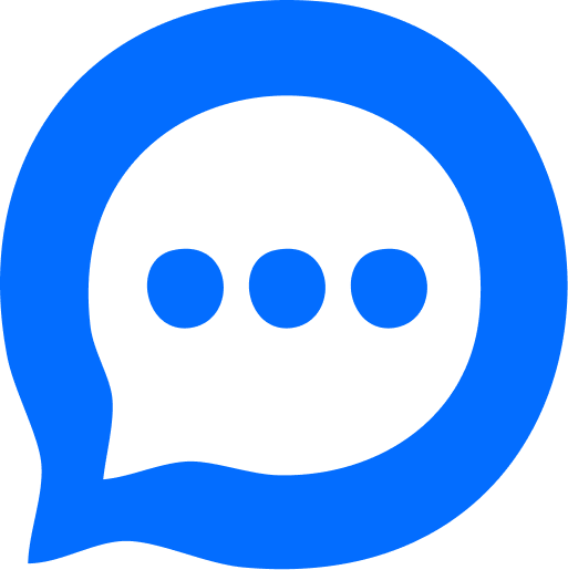 NowReply.ai blue logo mark featuring a speech bubble icon with three dots inside.