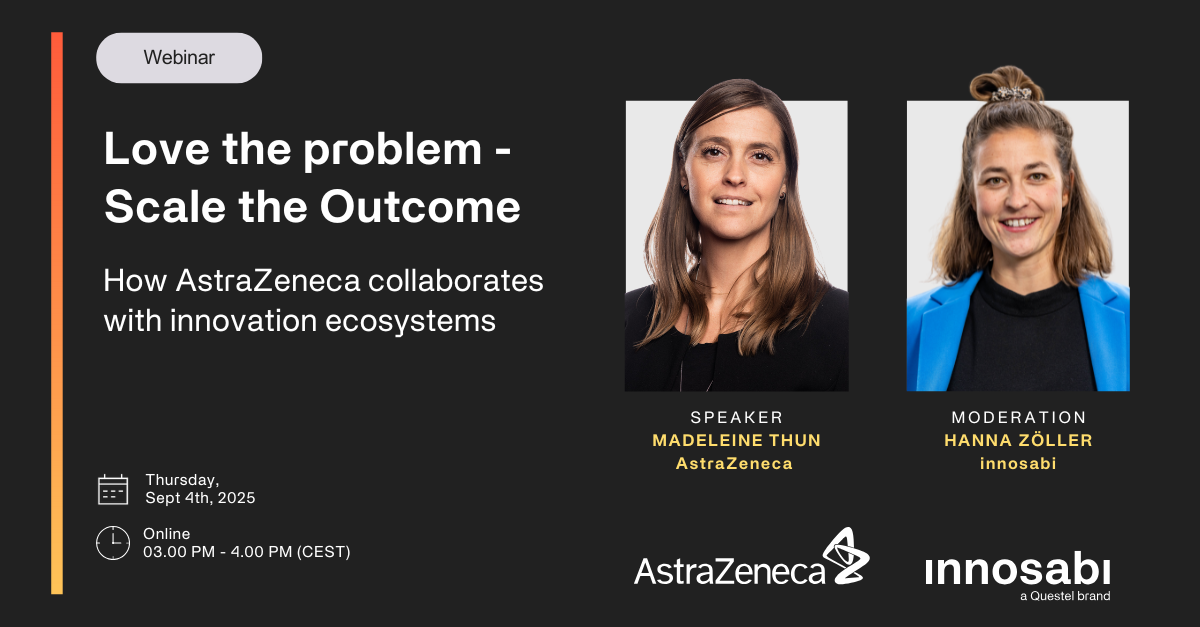 Découvrez directement comment AstraZeneca transforme les collaborations en innovations à fort impact commercial. Inscrivez-vous au webinaire innosabi x AstraZeneca du 4 septembre.