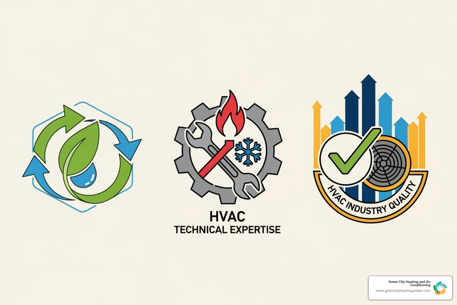 logos for EPA, NATE, and HVAC Excellence - licensed HVAC technician