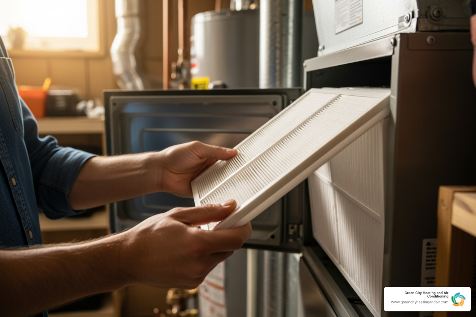 homeowner cleaning a heat pump filter - heat pump installation