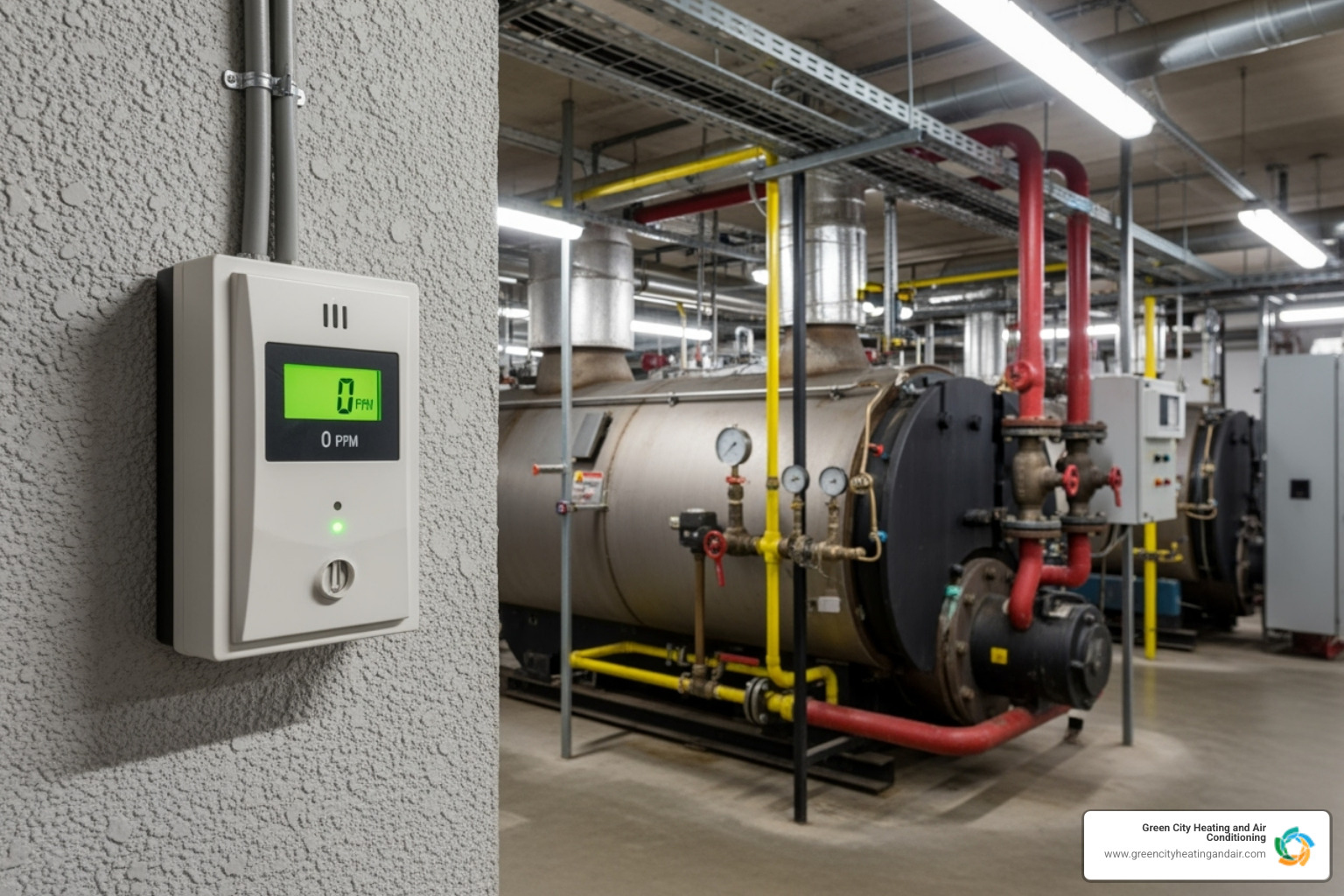 carbon monoxide detector installed near a boiler room - boiler repair seattle wa carbon monoxide detector installed near a boiler room - boiler repair seattle wa