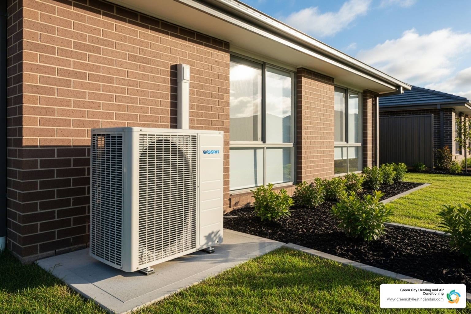 Image of a clean and well-maintained outdoor AC unit - ac maintenance seattle