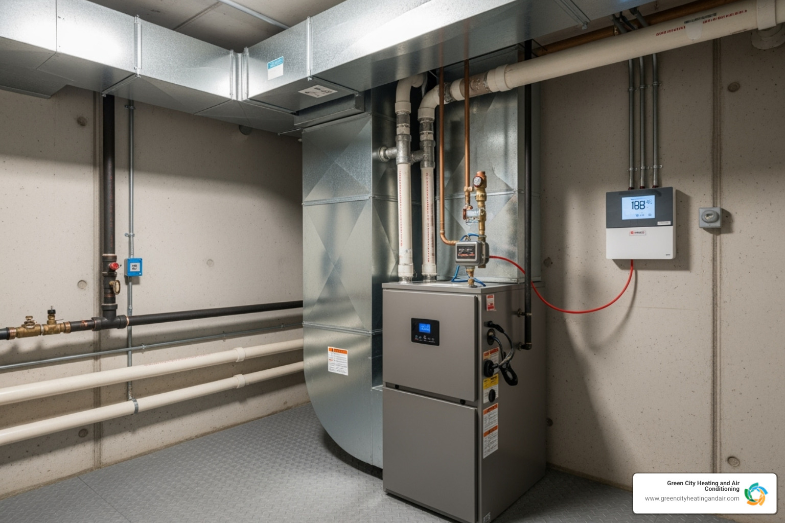 modern high-efficiency furnace - furnace installation seattle