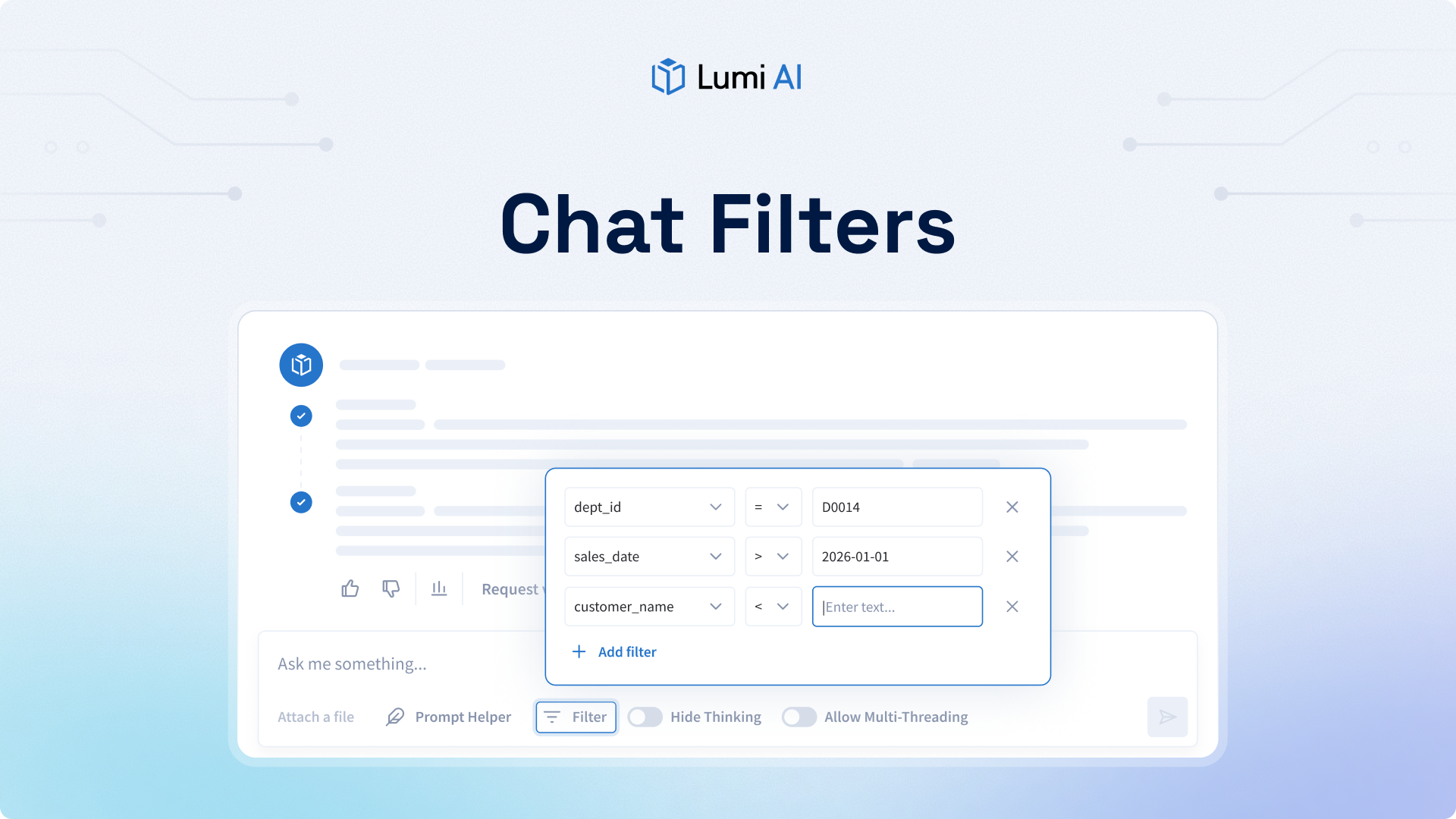 Chat Filters | Precise Control With Context Driven Filters