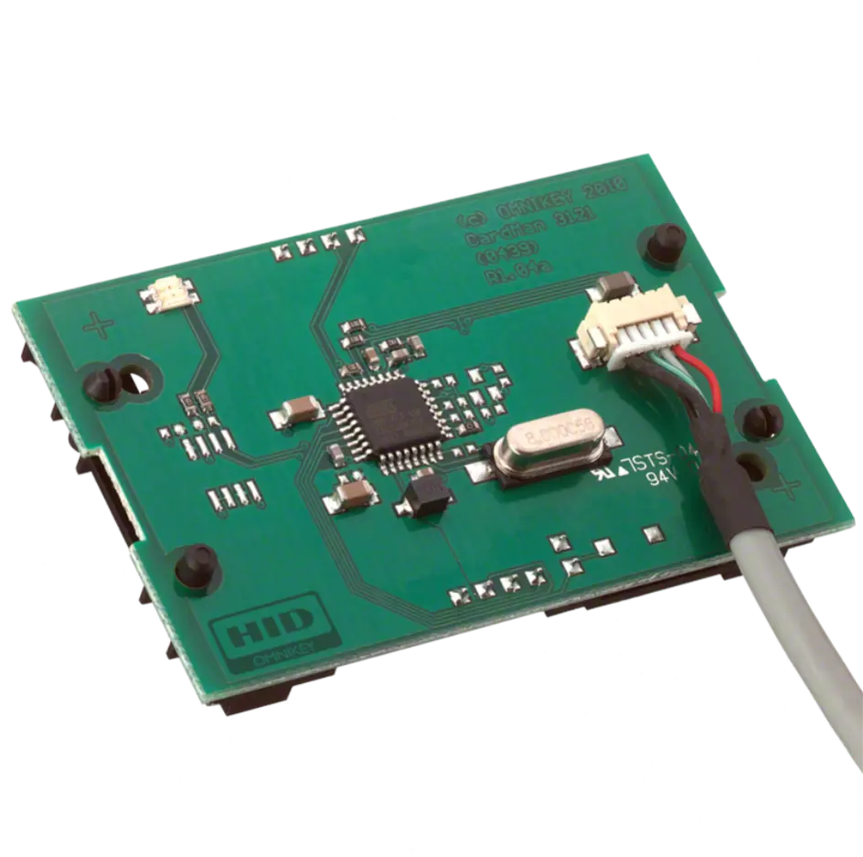 The HID OMNIKEY 3121 Reader Module is a compact, high-performance smart card reader engineered for OEM integration, offering full ISO 7816 and EMVCo Level 1 compliance, USB 2.0 CCID plug-and-play connectivity, and broad compatibility with Windows, Android, Mac OS X, Linux, and embedded platforms; supporting Class A/B/C contact smart cards with fast transmission speeds and advanced detection features such as automatic card type recognition, short-circuit protection, and auto power-off, the 3121 delivers long-term durability with up to 100,000 insertions and a 500,000-hour MTBF, making it ideal for secure authentication, digital signatures, e-government, healthcare, and enterprise access solutions.