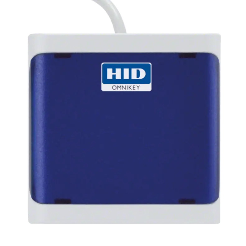 The HID OMNIKEY 5023 is a next-generation contactless smart card reader designed for strong authentication across enterprise, government, financial and regulated environments, supporting advanced 13.56 MHz credentials including Seos®, iCLASS SE®, iCLASS Elite®, DESFire®, MIFARE® and FIDO2 NFC tokens; featuring an integrated cryptographic module with Secure Identity Object™ (SIO) support, it delivers multi-layer security and seamless integration within HID’s iCLASS SE platform. With native CCID plug-and-play functionality, broad compatibility with Windows, Linux, macOS, Android and thin/zero clients, and support for solutions like ActivID® Tap Authentication™, the OMNIKEY 5023 enables secure workstation logon, SSO, and identity management with a simple tap, providing high assurance and a frictionless user experience.