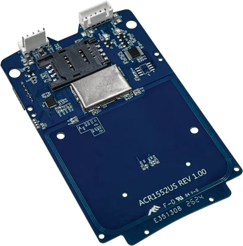 Der ACS WalletMate II Boost (ACM1552D-CW) ist ein leistungsstarkes NFC-Lesemodul, das für mobile Wallet-Ökosysteme optimiert ist und Apple VAS sowie Google Smart Tap für die nahtlose Interaktion mit virtuellen Pässen wie Loyalty-Karten, Tickets und digitalen IDs unterstützt. Mit Betrieb bei 13,56 MHz und Kompatibilität zu den Standards ISO 14443, ISO 15693 und ISO 18092 – einschließlich MIFARE, DESFire, FeliCa und Topaz – bietet es Leser-/Schreiber-, Kartenemulations- und Tastaturemulationsmodi mit Lesegeschwindigkeiten von bis zu 848 kbit/s. Mit USB- oder RS-232-Konnektivität, integrierter Antenne, erweiterter APDU-Unterstützung, Firmware-Upgrade-Fähigkeit und einem ISO-7816-SAM-Steckplatz für sichere Authentifizierung lässt sich der WalletMate II Boost einfach in Kiosksysteme, Verkaufsautomaten, Gaming-Systeme und andere intelligente Anwendungen integrieren, die schnelle und sichere NFC-Interaktionen erfordern.