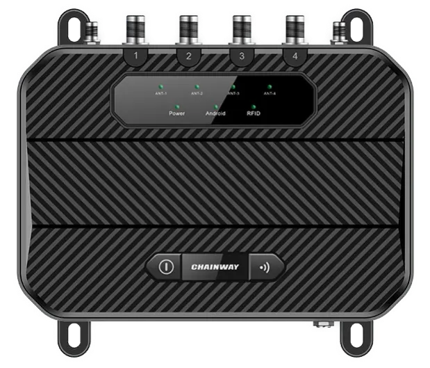 The Chainway URA4 is a high-performance 4-port UHF RAIN RFID stationary reader designed for complex industrial and enterprise-level RFID deployments. Powered by Impinj E-Series chips with Gen2X support and running on Android 9, it delivers fast and accurate tag identification with read rates exceeding 1,300 tags per second and adjustable RF output power up to 30 dBm (optional 33 dBm). Supporting EPC Class 1 Gen2 / ISO 18000-6C and global UHF frequency bands, the URA4 enables reliable worldwide operation. Four antenna ports allow multi-antenna configurations for high-throughput and multi-zone reading environments. Extensive connectivity options including RS-232, Ethernet (RJ45), USB, HDMI, GPIO, WLAN, Bluetooth, and optional WWAN ensure seamless integration into industrial IT and automation infrastructures. With robust aluminum housing, wide operating temperature range, advanced monitoring features, and flexible power supply via DC or PoE/PoE+, the Chainway URA4 is ideally suited for warehouse and logistics management, retail inventory control, library and archive systems, laundry management, and production line automation.