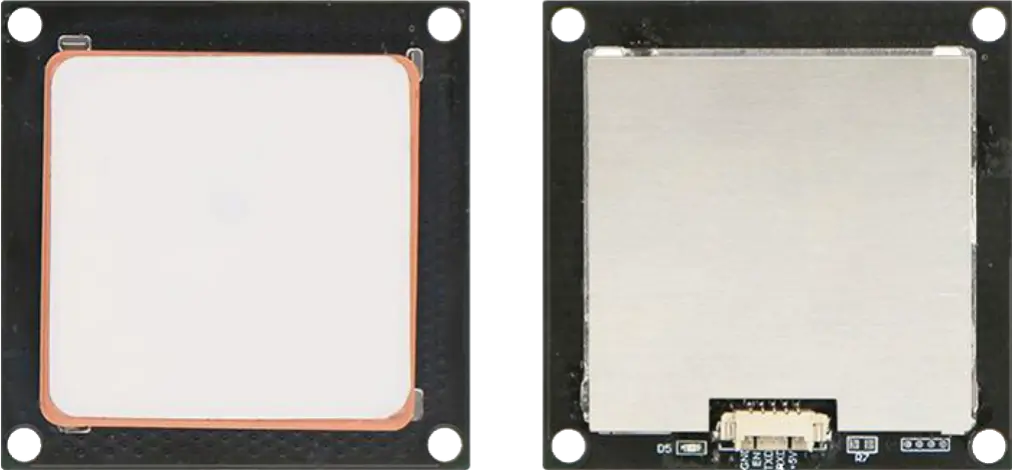 The CT modIA is an ultra-compact UHF RAIN RFID reader module with integrated circularly polarized antenna, designed for embedded and space-constrained RFID applications. Compliant with EPC Class 1 Gen2 / ISO 18000-63, the module delivers reliable tag detection with programmable RF output power up to 20 dBm and read ranges of up to 100 cm, depending on tag type and environment. Supporting global UHF frequency bands and featuring a simple TTL-UART serial interface with command-based protocol, the CT modIA enables straightforward integration into microcontroller- and OS-based systems. Its low power consumption, small footprint, and wide operating temperature range make it ideal for handheld devices, vehicle-mounted readers, point-of-sale and point-of-care systems, as well as industrial automation and custom RFID-enabled product development.