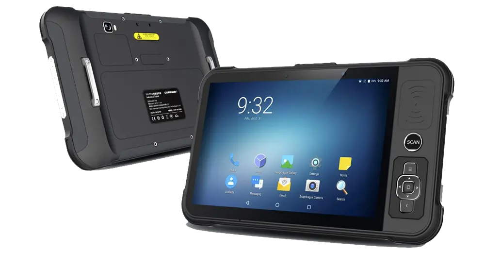 Das Chainway P80 ist ein besonders robustes UHF/RAIN-RFID-Tablet mit Android 13, das für zuverlässige Leistung in Industrie- und Logistikumgebungen entwickelt wurde. Mit einem 8-Zoll-FHD-Display, einem leistungsstarken 2,0-GHz-Octa-Core-Prozessor und einem 8700-mAh-Akku gewährleistet es einen reibungslosen Betrieb und eine lange Einsatzdauer. Das fortschrittliche UHF-RFID-Modul bietet eine Lesereichweite von bis zu 10 Metern und wird durch optionale Barcode-Scans, NFC-, Fingerabdruck- und Iriserkennung ergänzt. Mit IP65-Abdichtung, umfangreichen Konnektivitätsoptionen und hoher Sturzfestigkeit ist das P80 ideal für die Anlagenverfolgung, Lagerhaltung, den Außendienst und andere geschäftskritische Anwendungen.