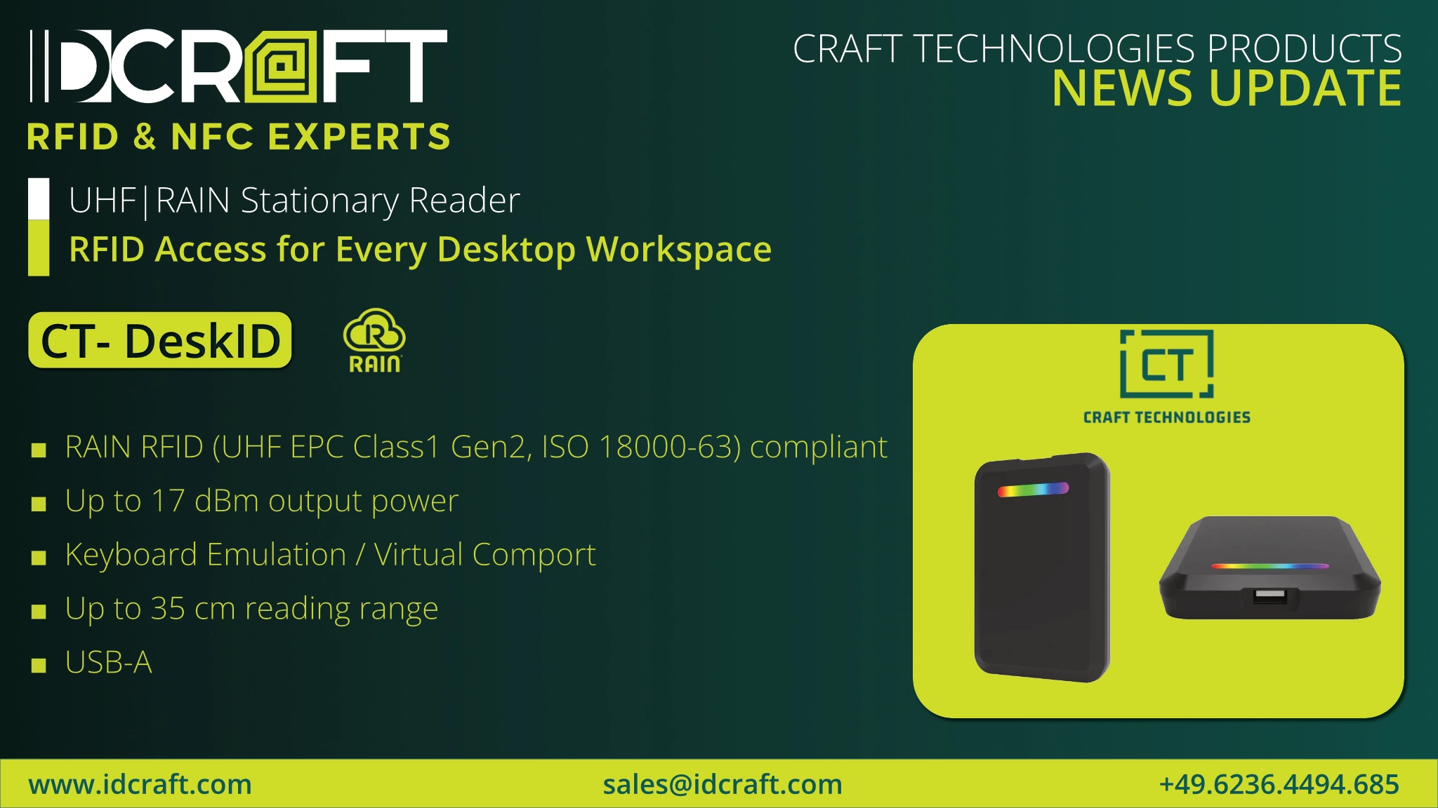 DeskID - UHF RFID Lesegerät