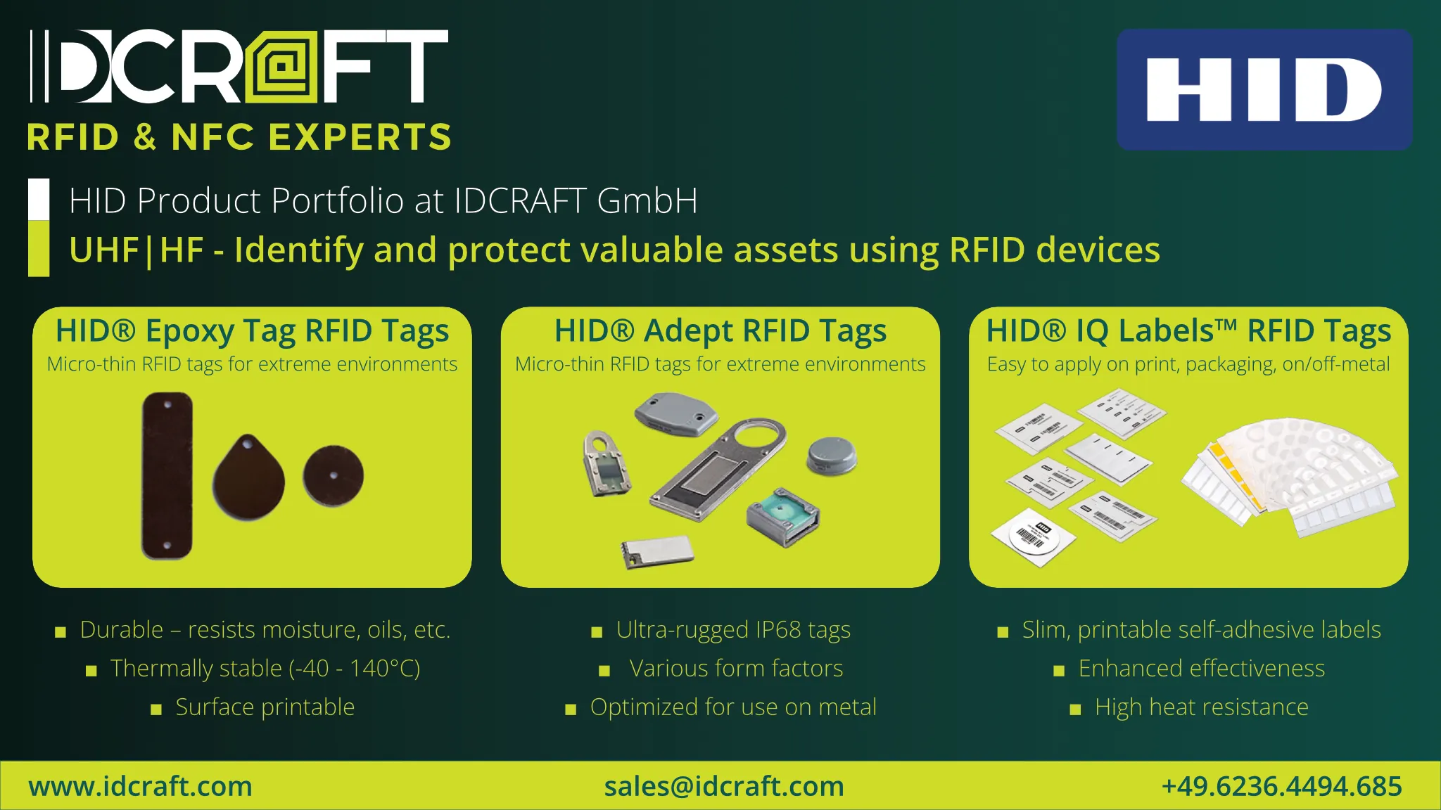 HID Global - Comprehensive RFID transponder / tag portfolio | Now @ IDCRAFT