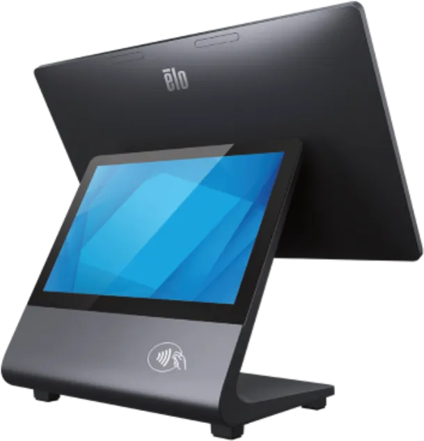 Experience enterprise-grade performance with the Elo Pay Z30 point-of-sale terminal. Powered by Android 14 and the Qualcomm 6490 processor, the Z30 combines a 15.6" Full HD merchant-facing touchscreen, a 10.1" customer-facing display, integrated NFC for seamless contactless payments, and built-in expanded I/O for point-of-sale peripherals.
