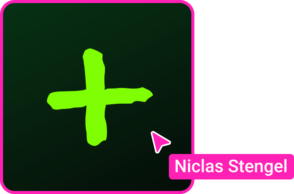 smartbroker logo with a cursors that has a tag saying niclas stengel