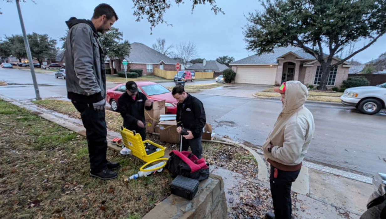Mother Modern Plumbing conducts hydrostatic pressure test in Arlington, TX