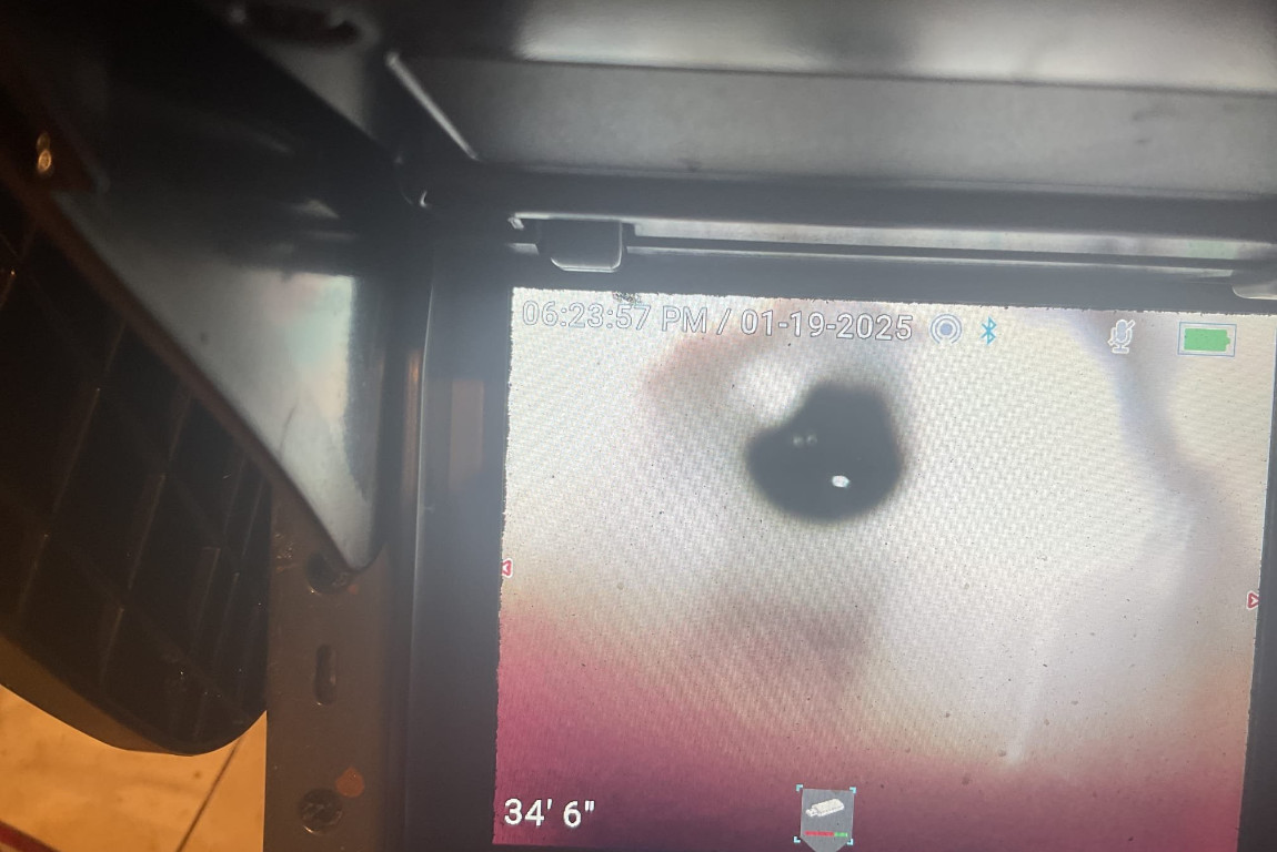 Arlington, TX main water line camera inspection, view from inside pipe