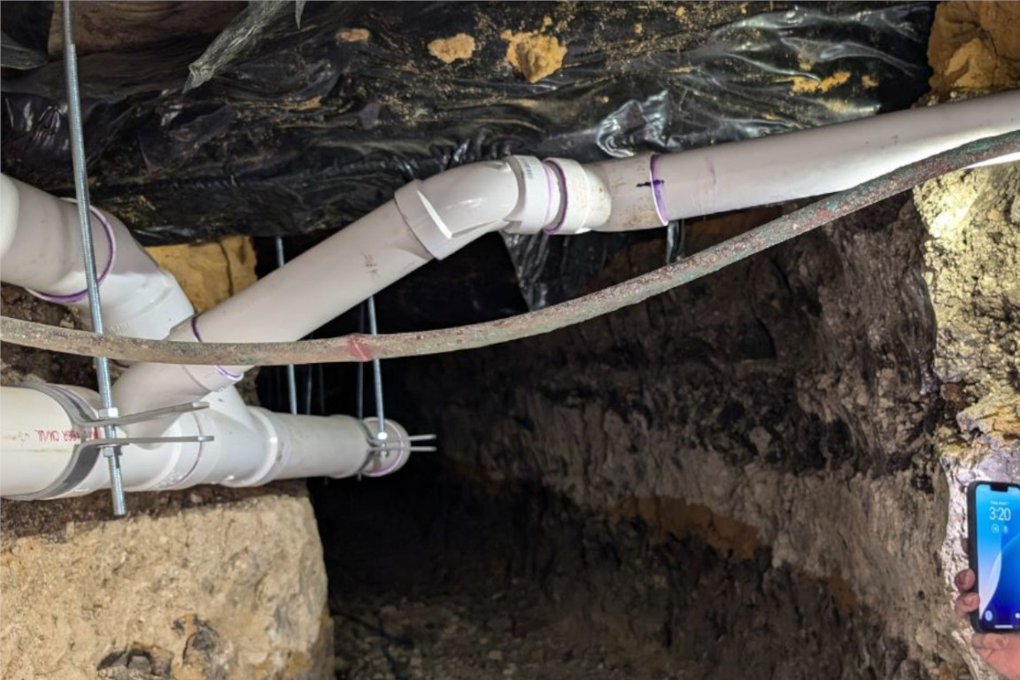 new Schedule 40 PVC sewer pipe replacement project in Dallas, TX, Mother Modern Plumbing