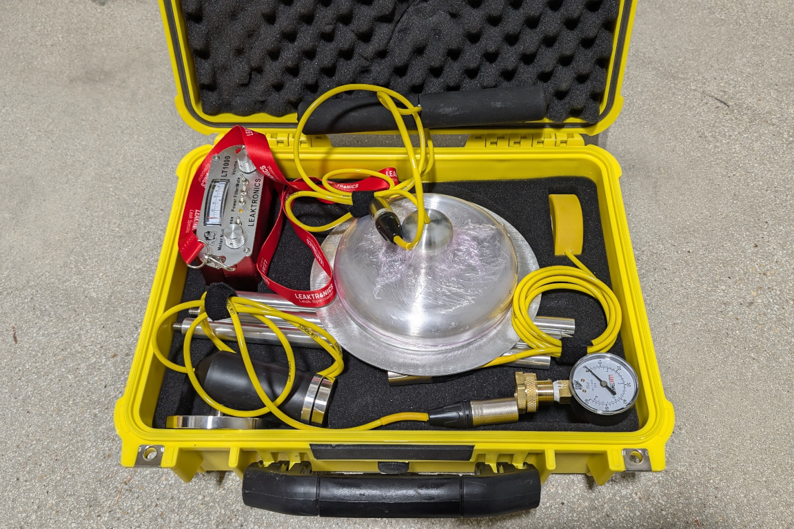 Electronic leak detection kit from Leaktronics, Mother Modern Plumbing in Dallas, TX