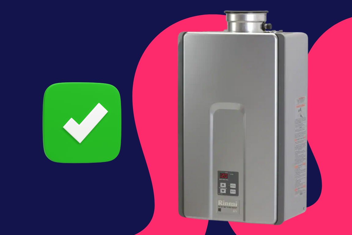 The RL75iN gas tankless water heater from Rinnai