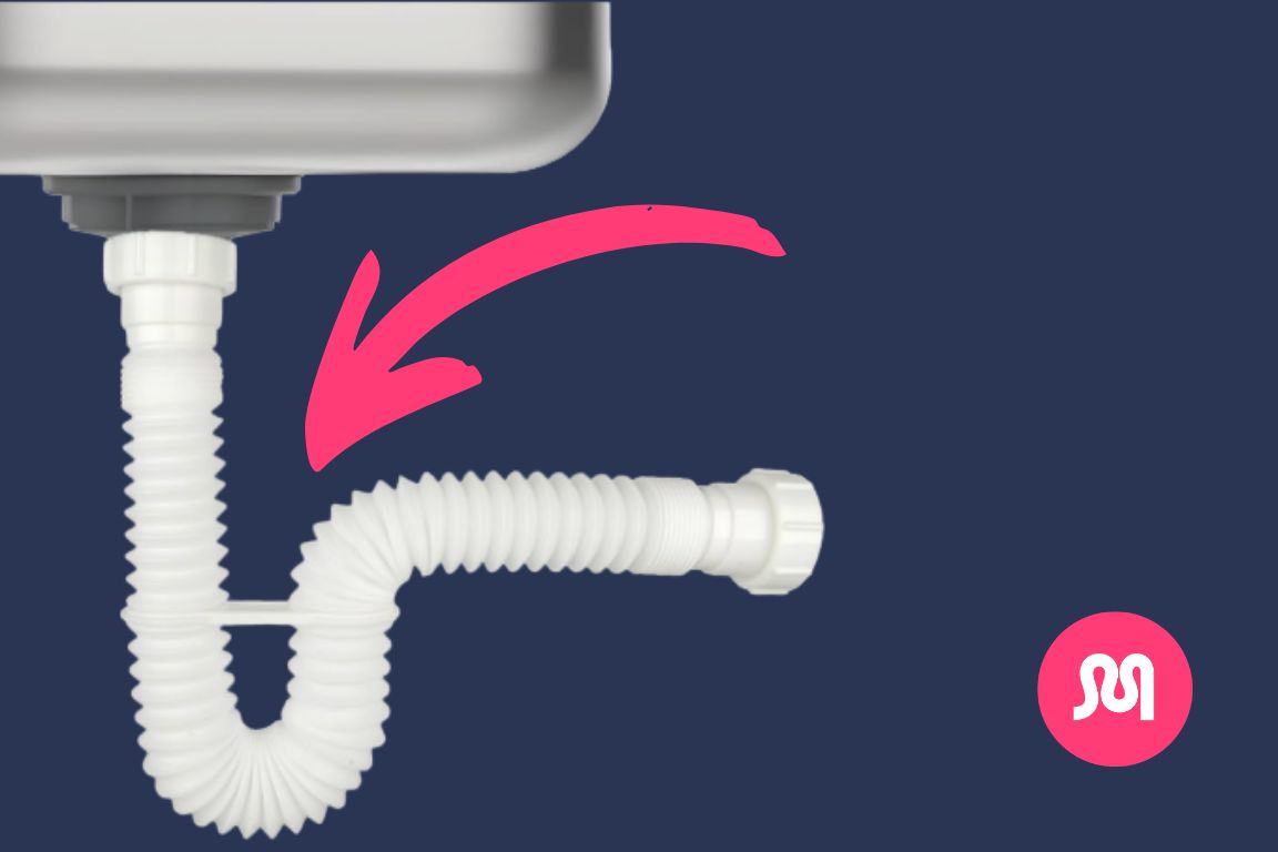 diagram of p-trap under laundry room washing machine