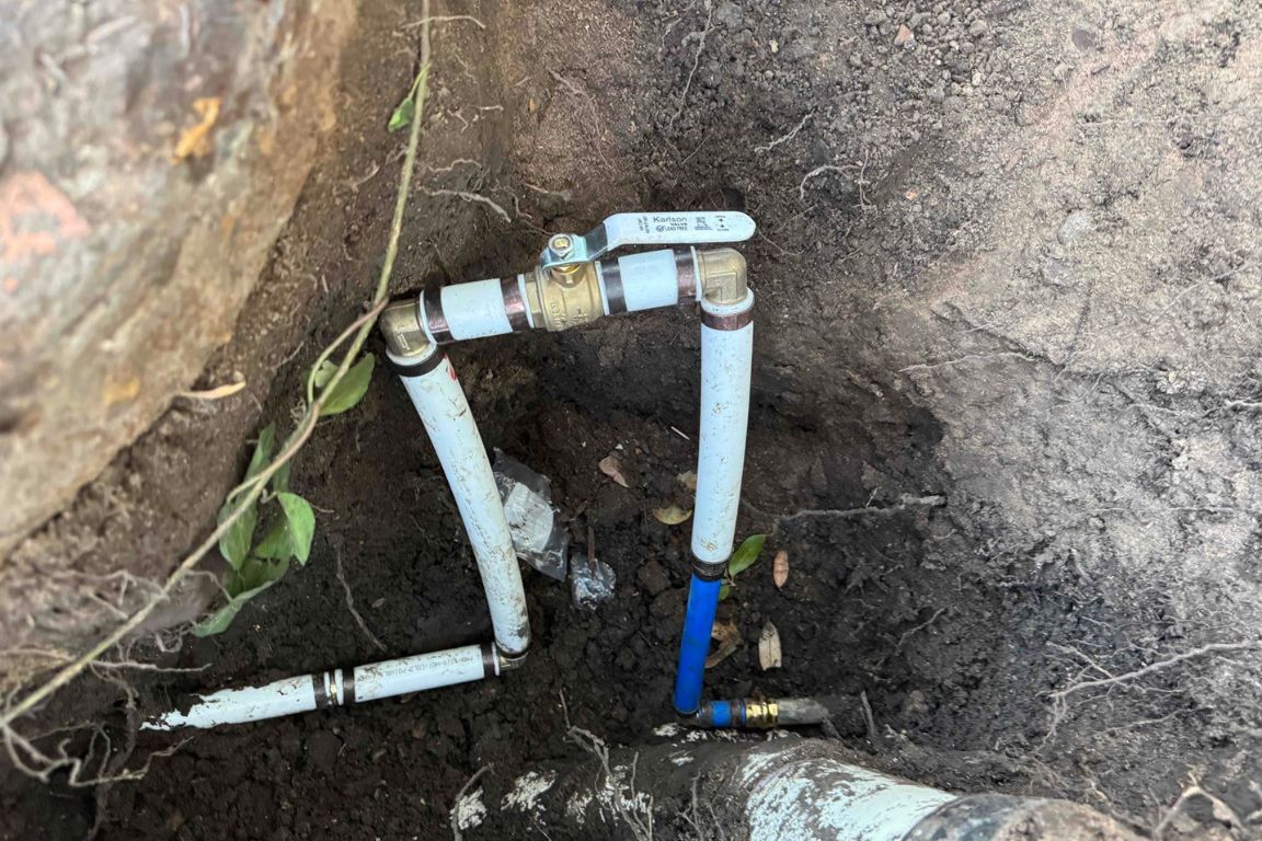 water line reroute repair in plano tx after emergency pipe burst, mother modern plumbing