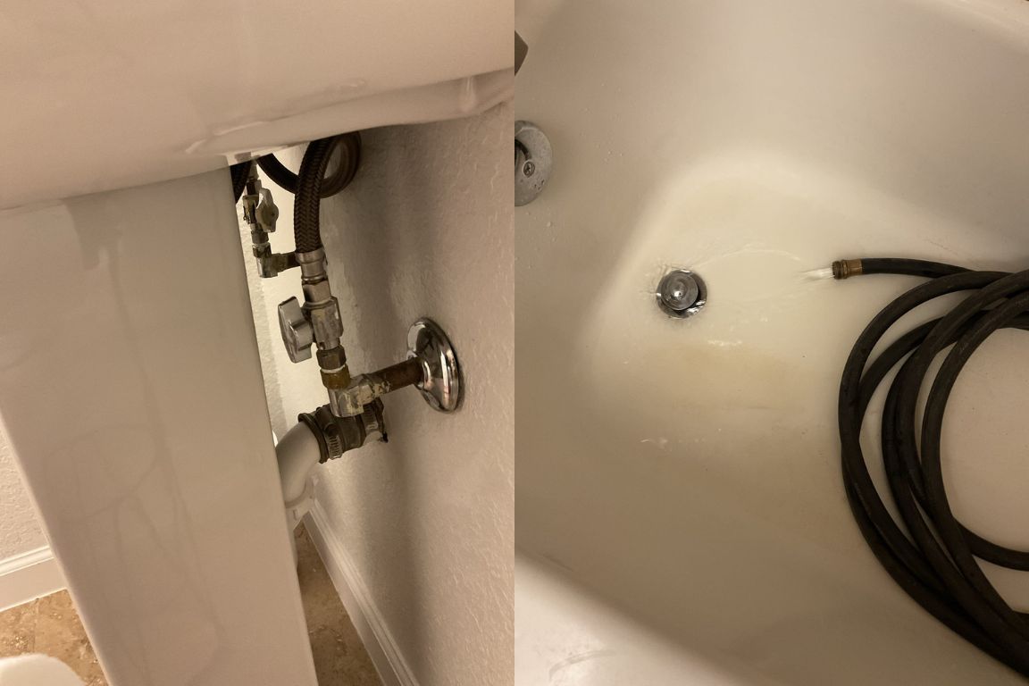 bathroom sink and tub drain cleaning by mother modern plumbing in richardson, tx master bath