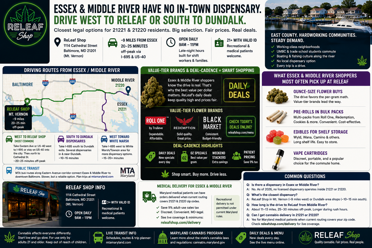 Essex & Middle River Dispensary Guide