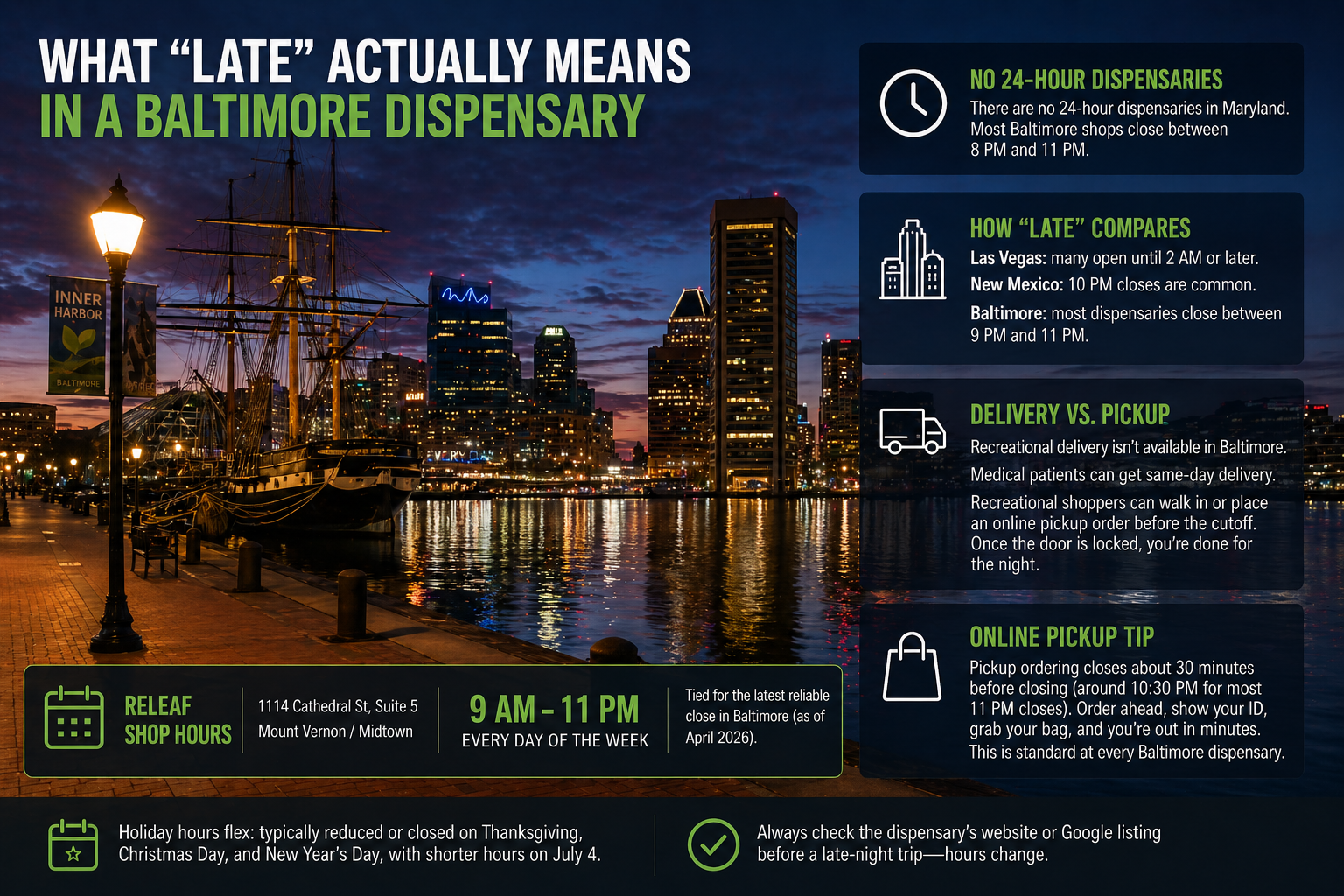 Dispensaries Open Late in Baltimore: The 2026 Guide