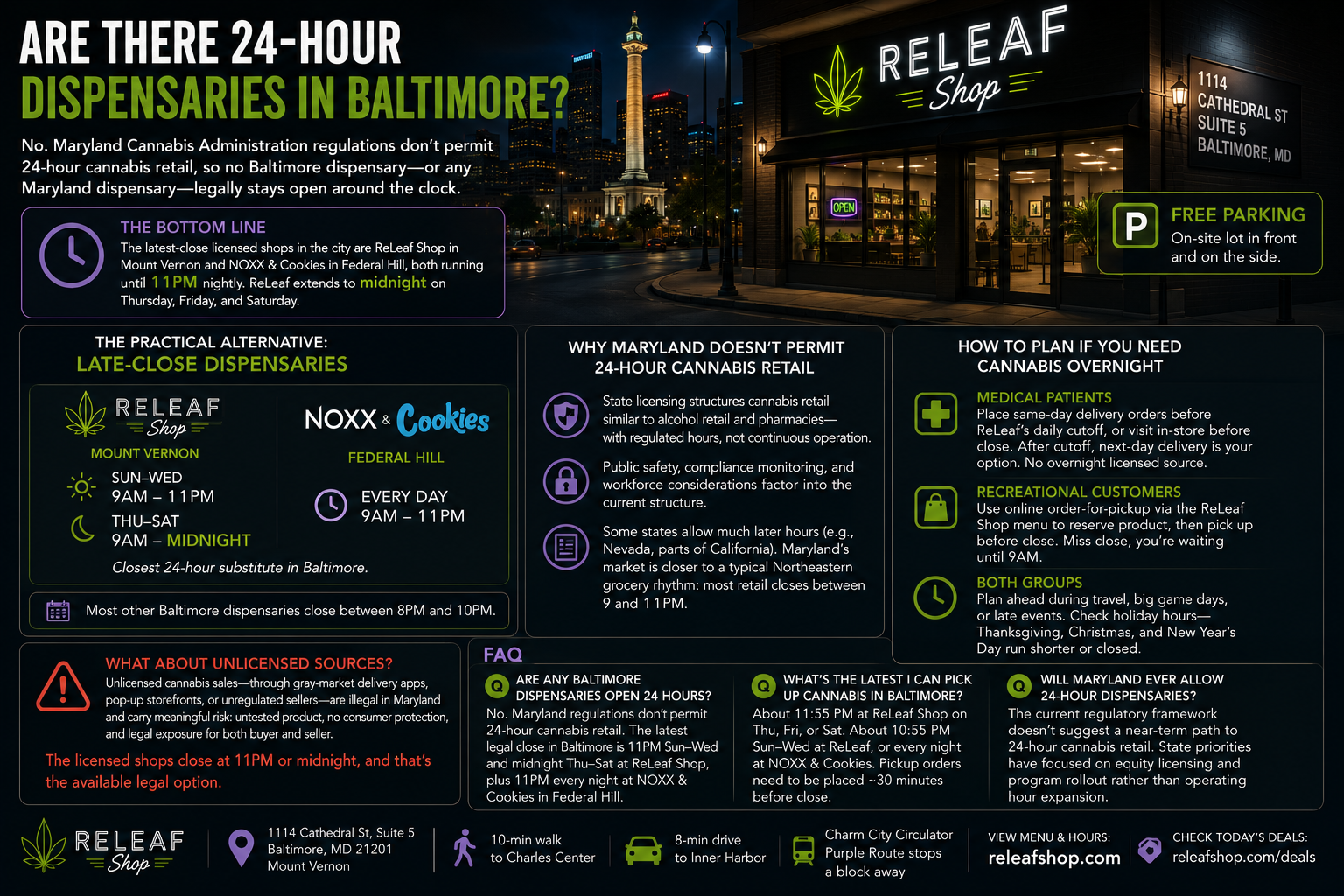 Are There 24-Hour Dispensaries in Baltimore?