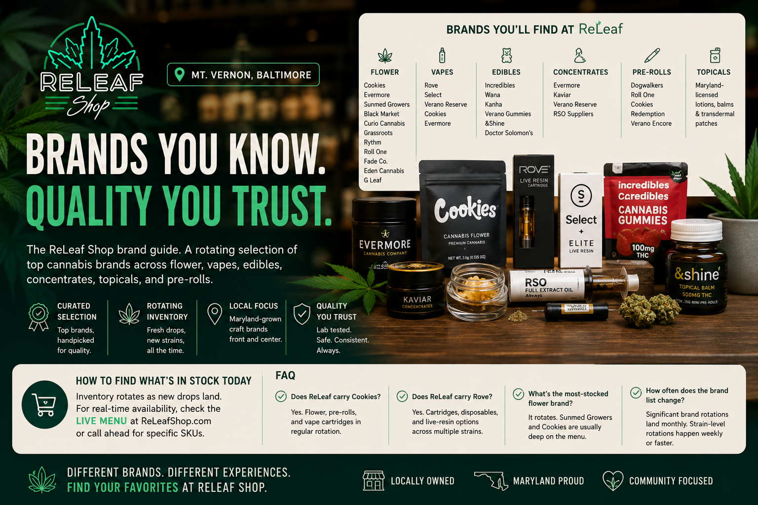 Every Cannabis Brand at ReLeaf Shop (2026)