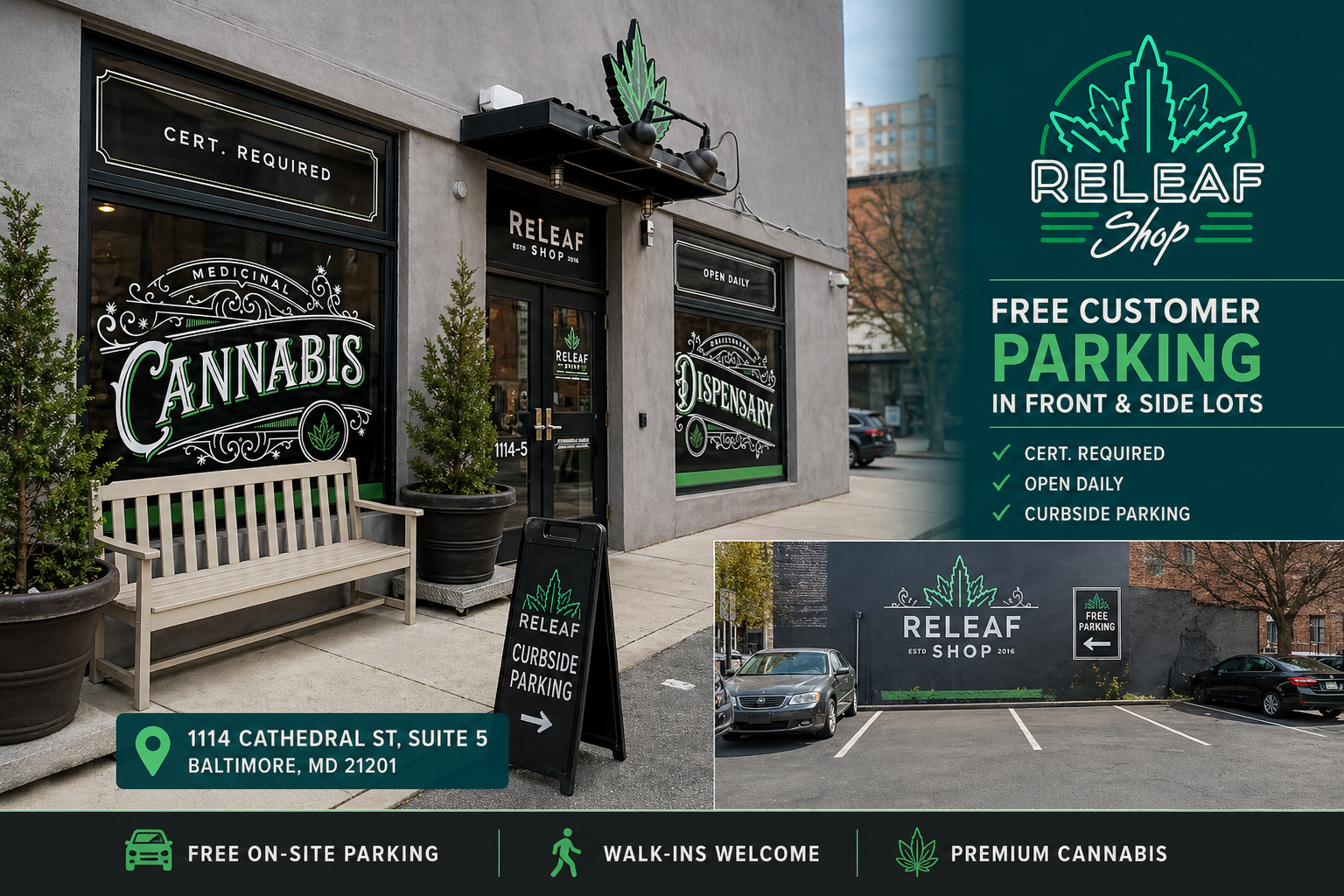 Baltimore Dispensaries with Free Parking