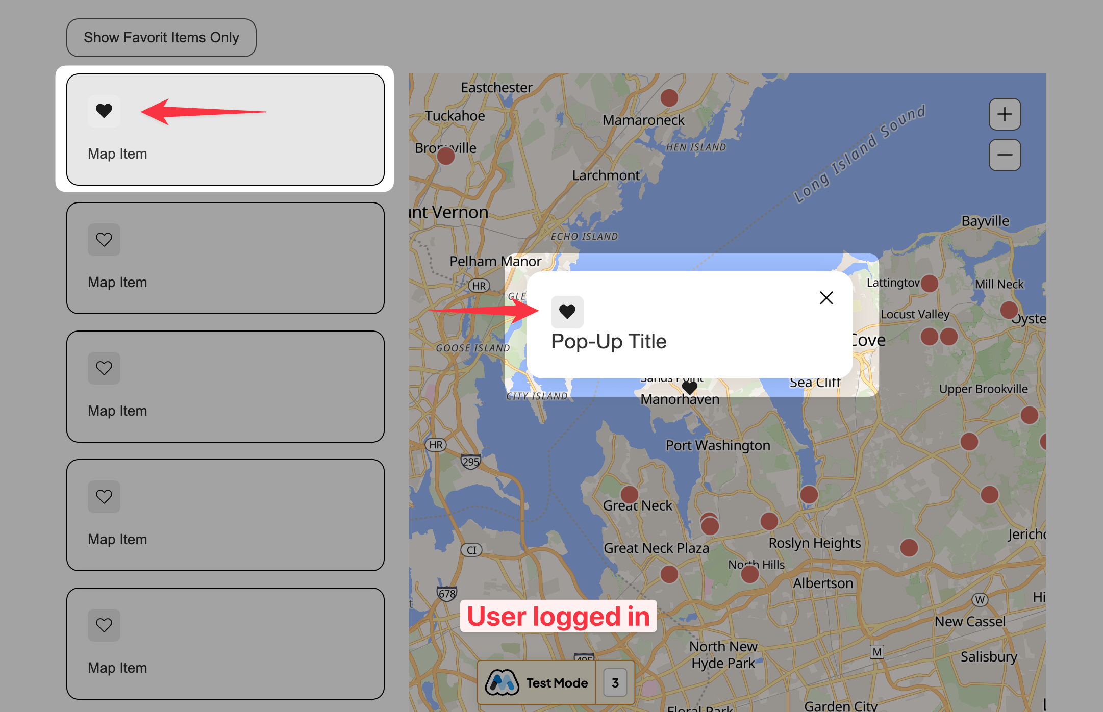Once a user is logged in, their favourite state will be saved across multiple devices and browsers using their Memberstack ID.