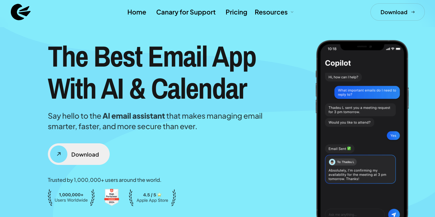 canary mail, email client, spark alternatives