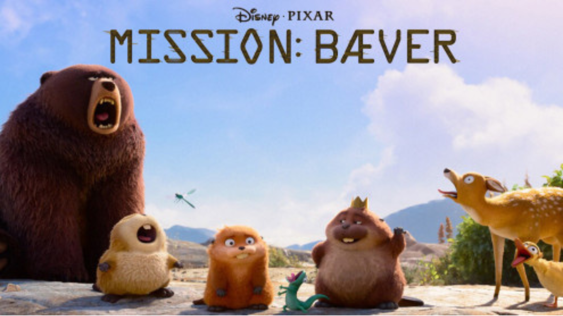 Animerede dyr fra MISSION BÆVER samlet i naturen til familieforpremiere i biografen