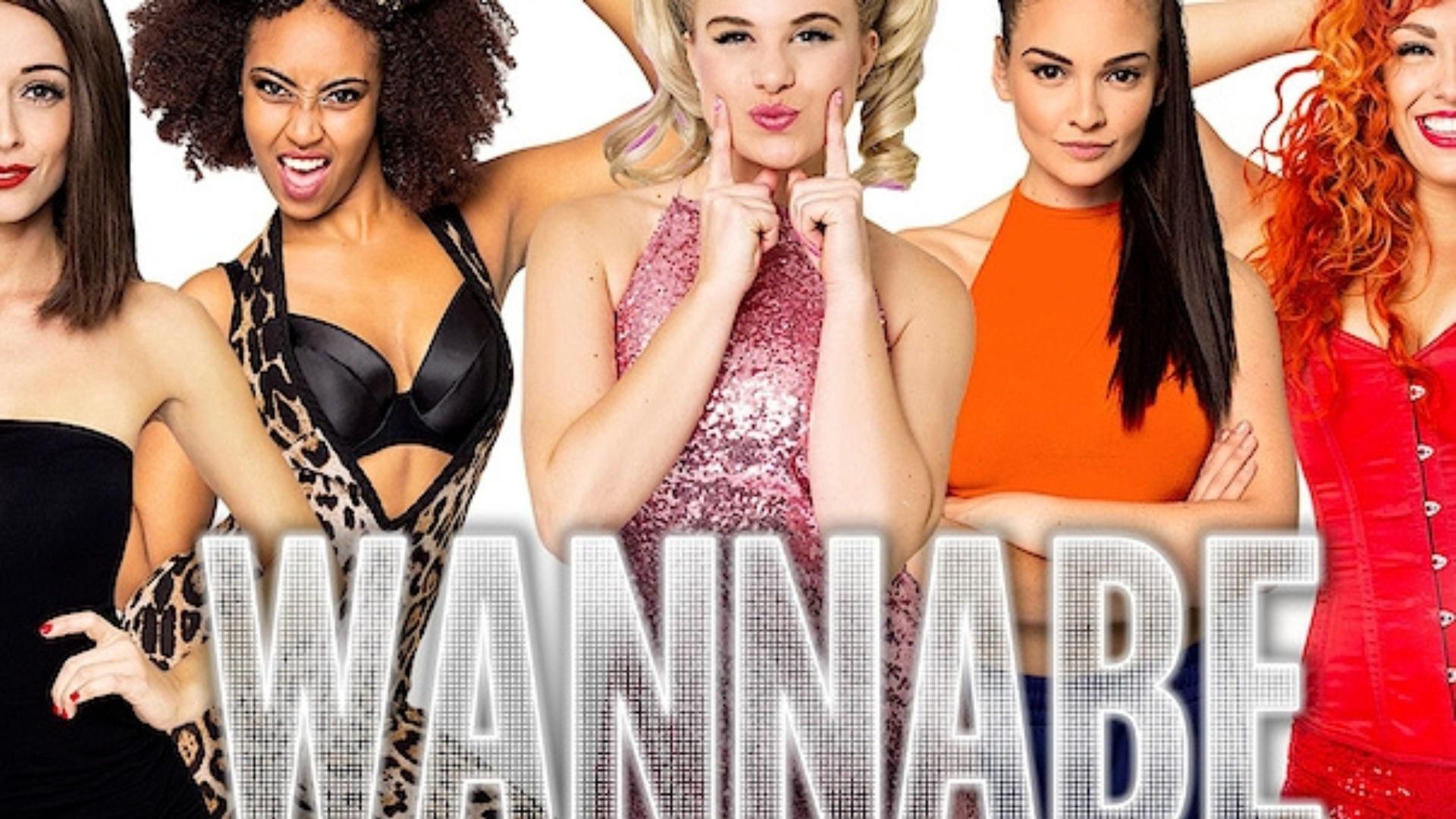 5 kvinder klædt ud som Spice Girls