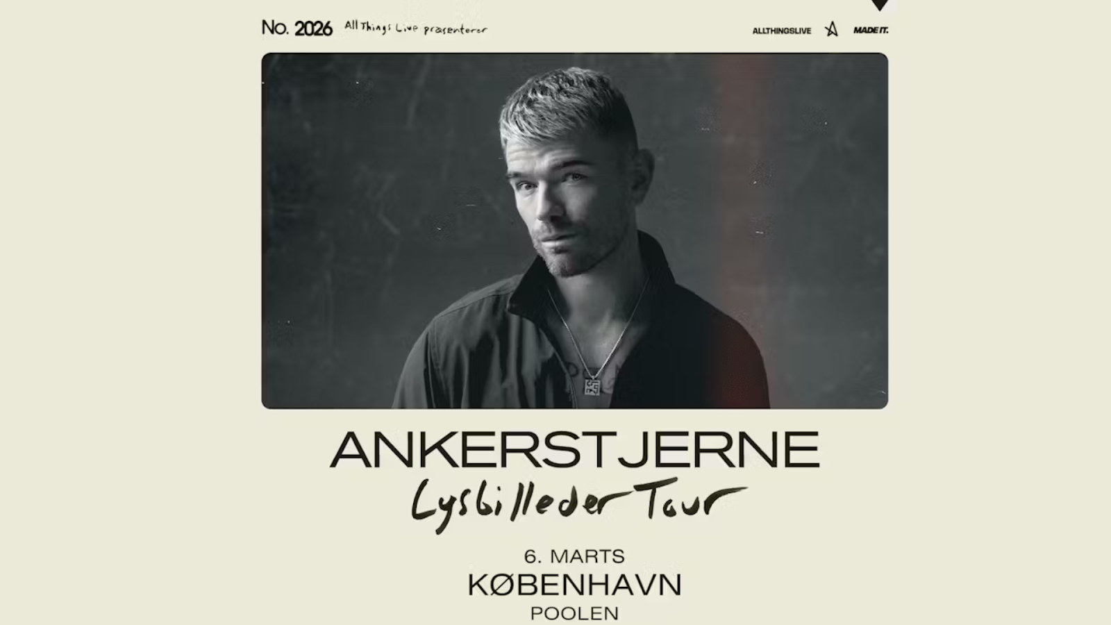 Show plakat med Ankertjerne i midten