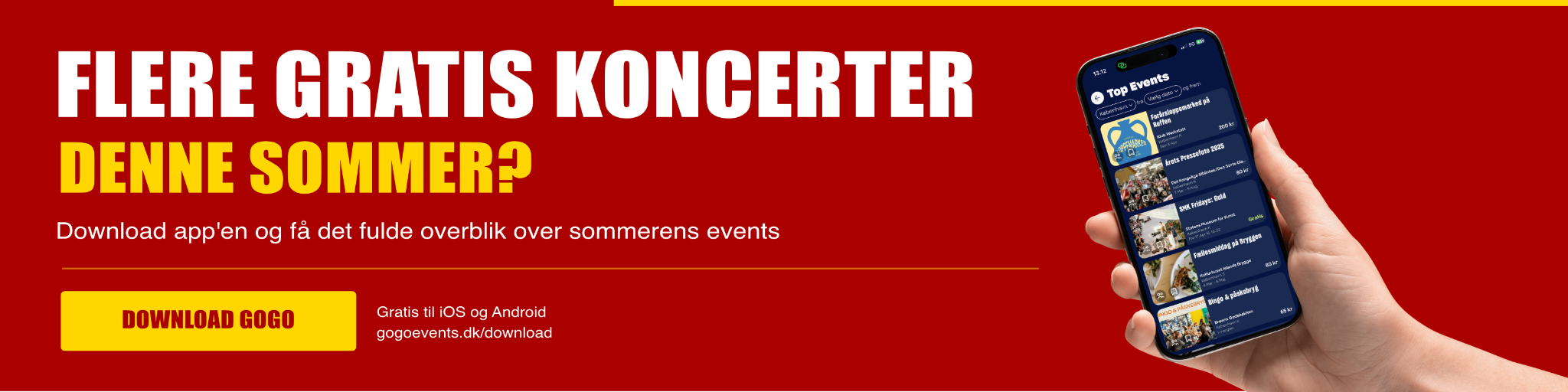 Banner med en telefon og gogo appen