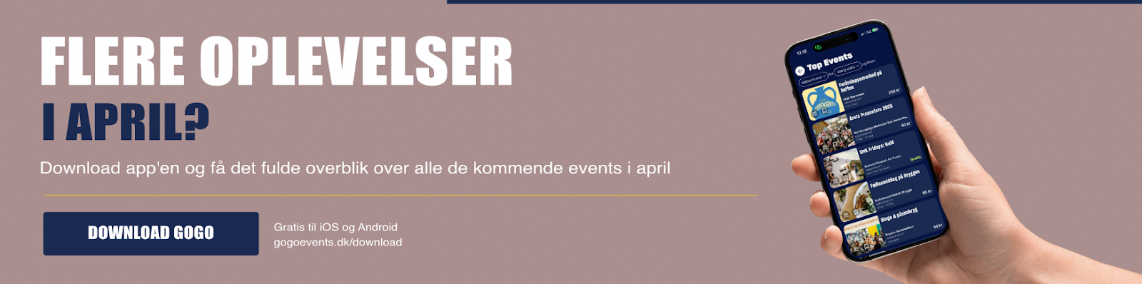 Banner med knap til download og et billede af en telefon