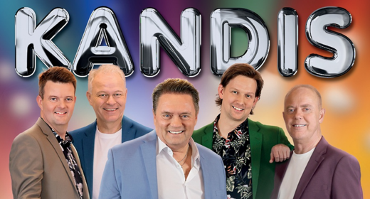 Kandis spiller koncert i Bogense søndag den 2. august 2026 og åbner Nordfyns Rosenfestival. Se dato, sted og billetter til Johnny Hansen og Kandis.