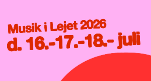 Musik i Lejet 2026 byder på Christopher, Saveus og KESI i Tisvildeleje 16.-18. juli. Se hele programmet dag for dag, og find billetter her.