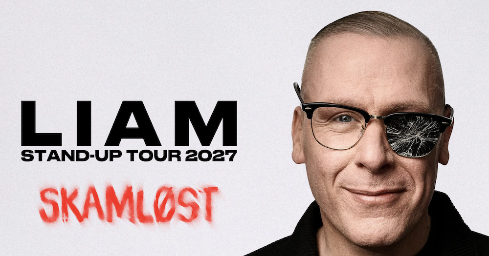 Liam O'Connor tager SKAMLØST på turné i 34 byer fra januar til maj 2027. Se alle 38 datoer, og hvilken aften der ligger tættest på dig.