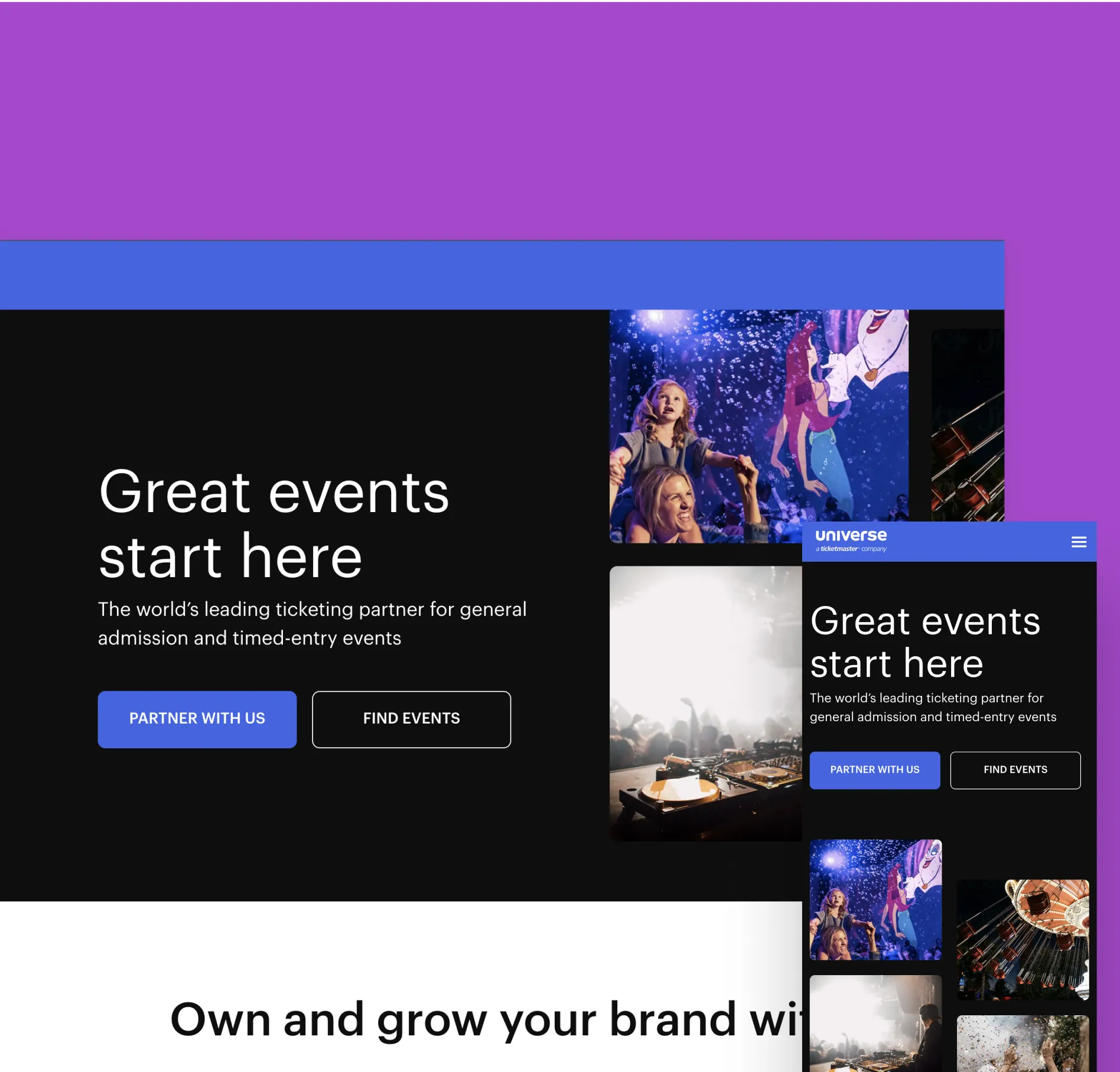 Take me to Universe Landing Pages case study