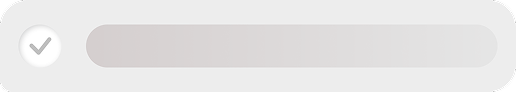 Querious App UI - Gray rounded toggle switch with a white circular handle featuring a gray checkmark.