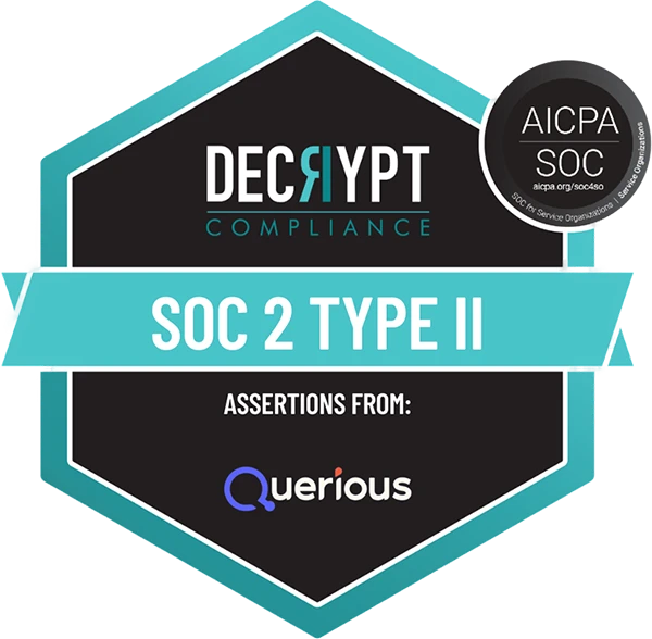 DeCrypt Compliance SOC 2 Type II certification badge.
