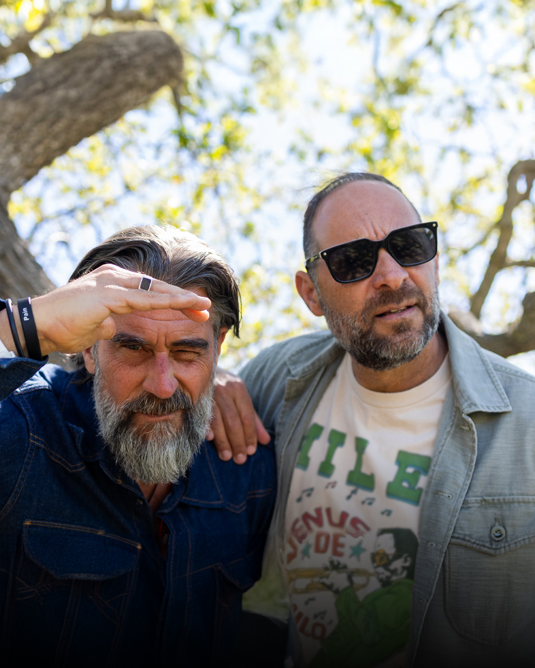 Adam Skolnick and Rich Roll in the trees