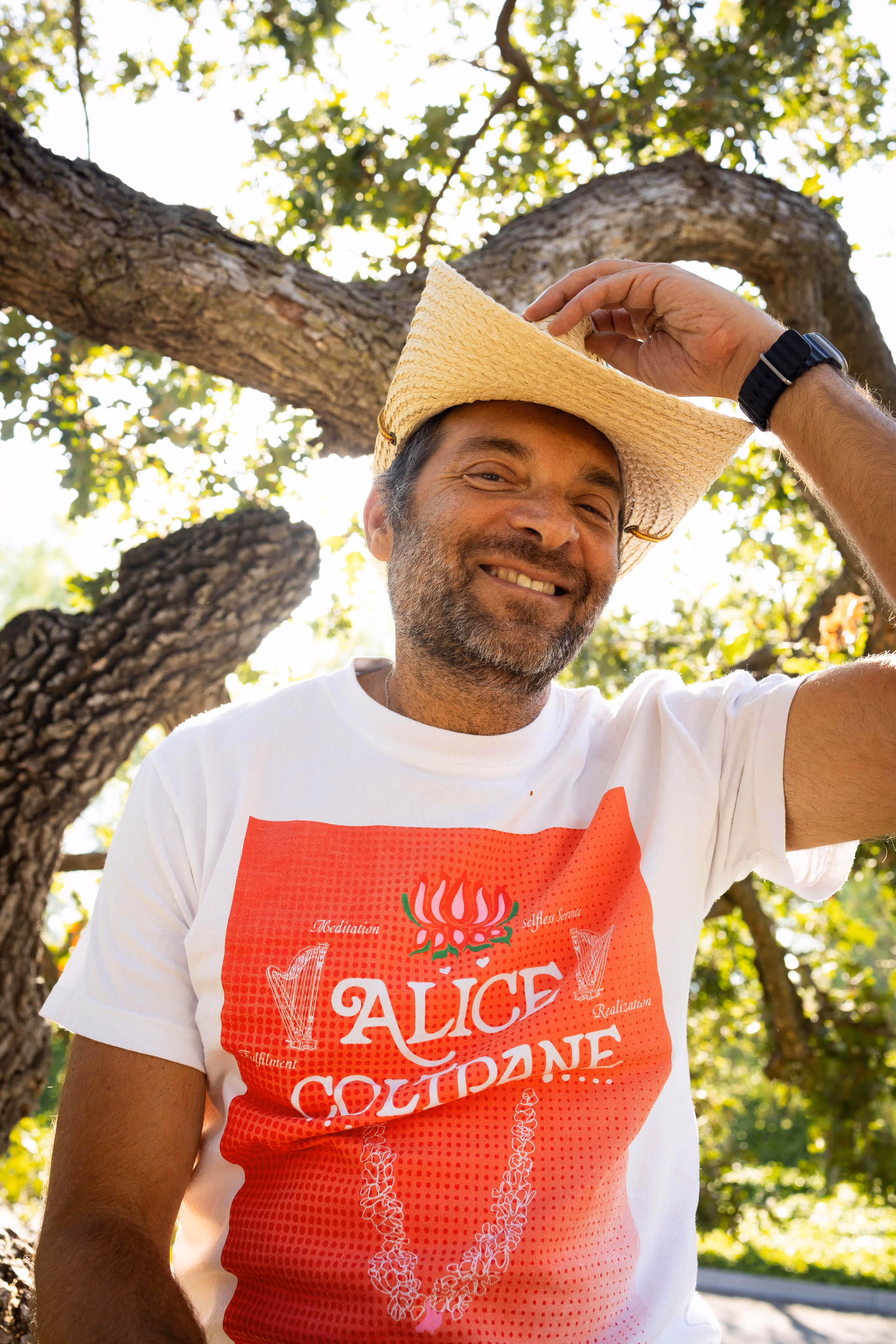 Adam-Skolnick wearing a cowboy hat