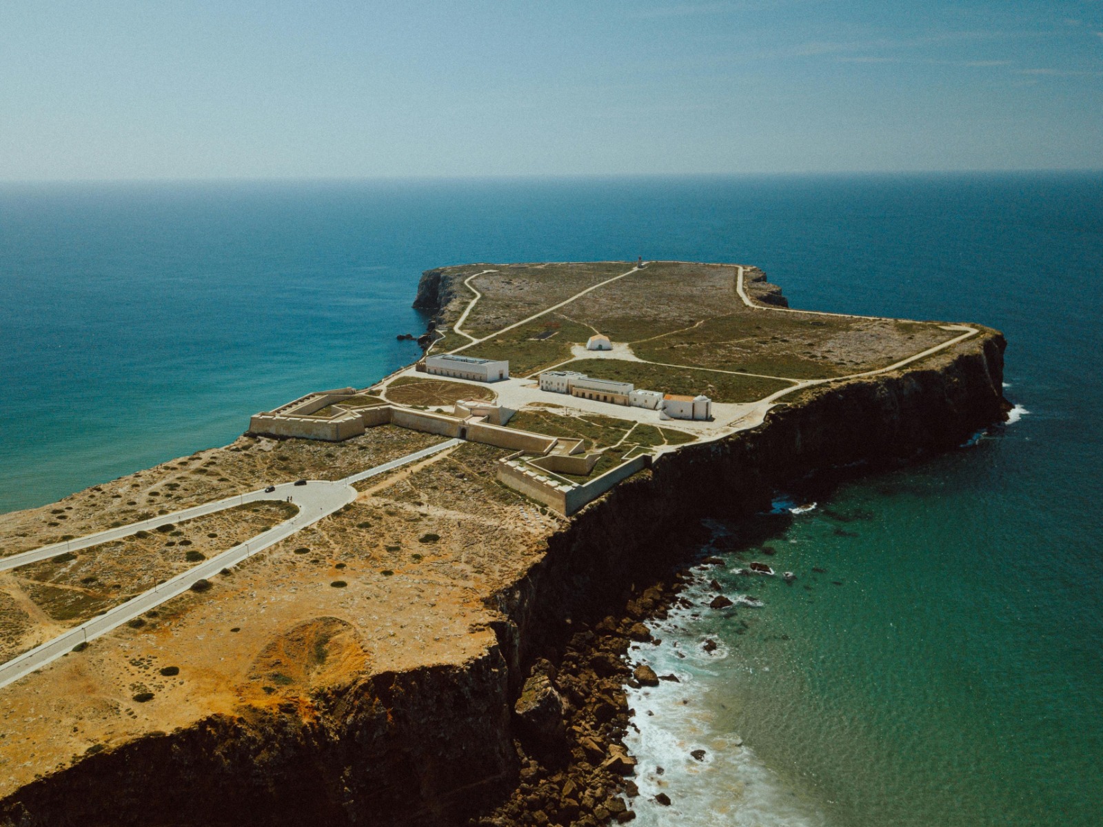 Bert Christiaens: Aerial View of Fortaleza De Sagres Sea Port